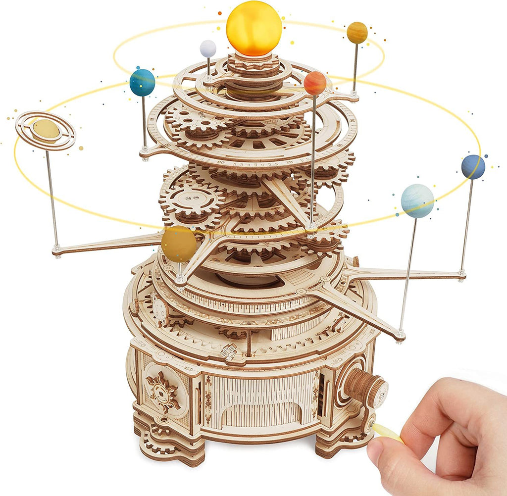 Rotatable Mechanical Orrery 3D Wooden Puzzle