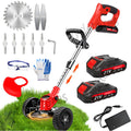 21V Cordless Strimmer Grass Trimmer Tree Cutter Garden Edger Electric 2Batteries