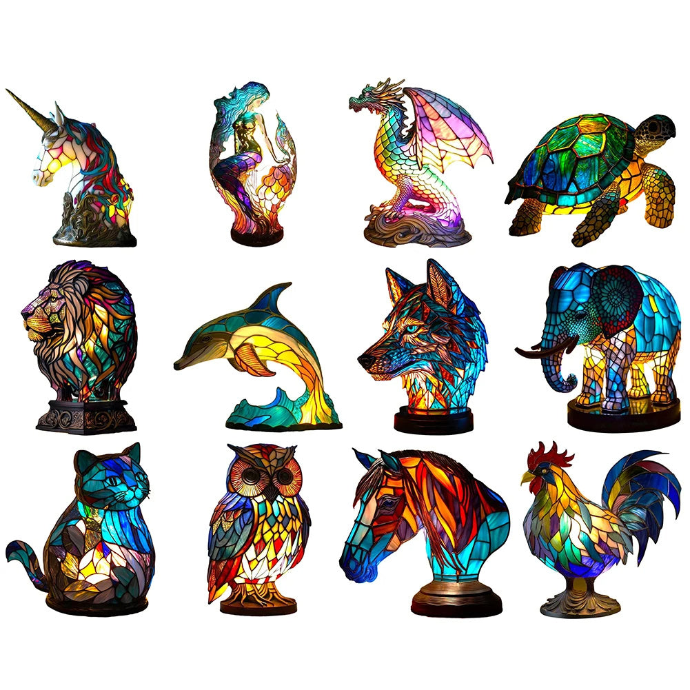 3D Colored Animal Light Vintage Table Lamp