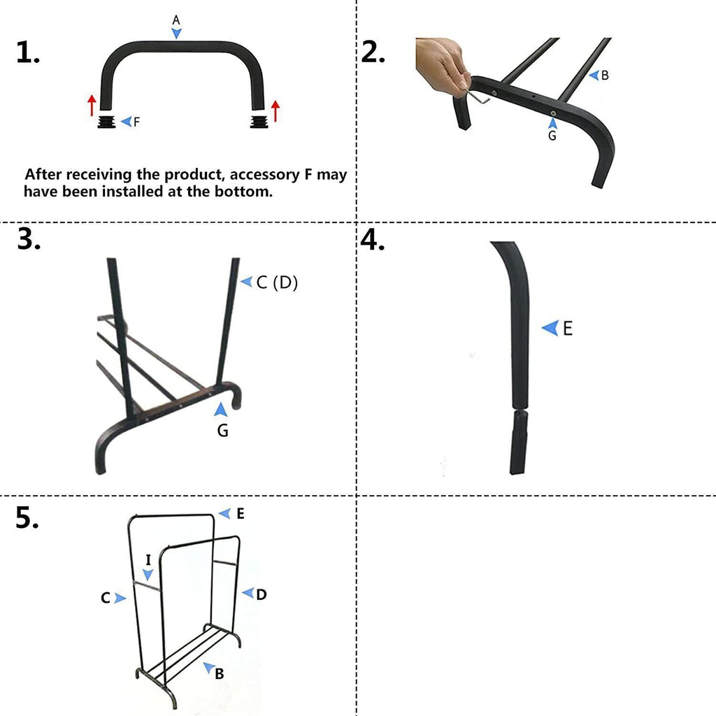 Heavy Duty Double Clothes Rail