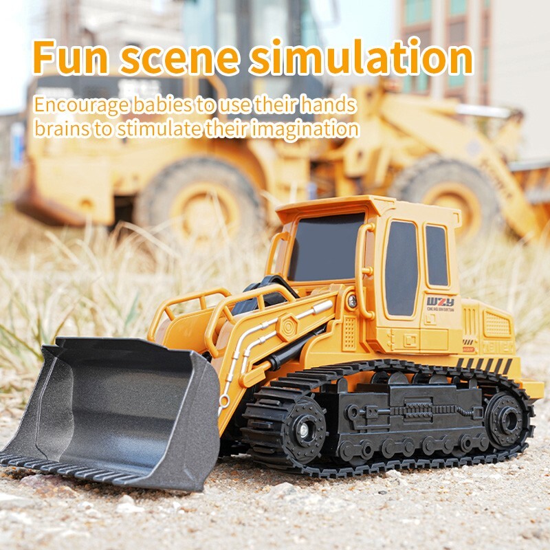 2025 Remote-controlled Engineering Vehicle Toy Bulldozer Excavator Kids Gifts