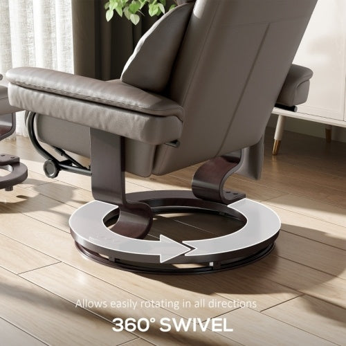 HOMCOM Massage Recliner Chair With Footstool