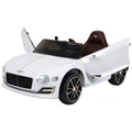 Kids Electric Car Kids Ride On Toys W/ LED Lights-White