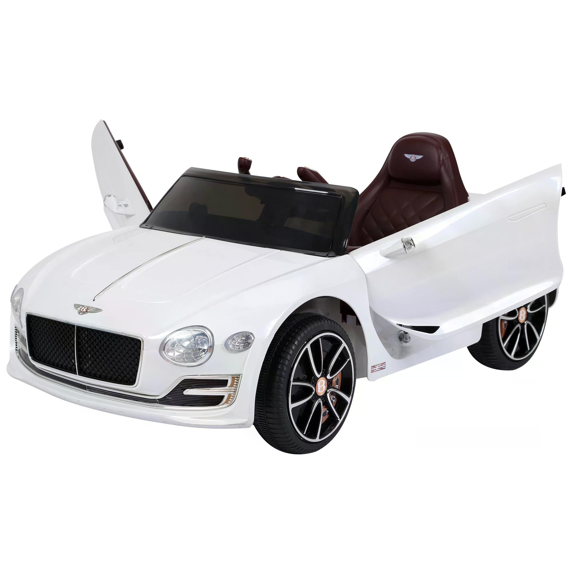 Kids Electric Car Kids Ride On Toys W/ LED Lights-White