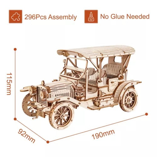 Wooden Puzzle DIY Model Vintage Car